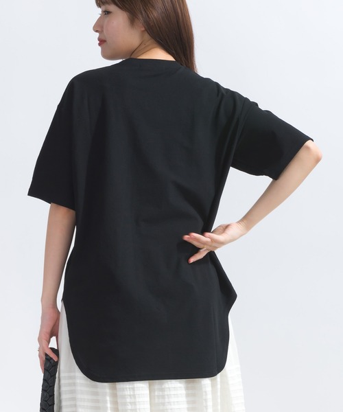 PICCIN（ピッチン）の「スラブ地ビッグTシャツ（Tシャツ/カットソー・レディース・グレー/ブラック/カーキ/オフホワイト・M）」の15枚目の写真