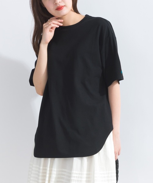 PICCIN（ピッチン）の「スラブ地ビッグTシャツ（Tシャツ/カットソー・レディース・グレー/ブラック/カーキ/オフホワイト・M）」の16枚目の写真