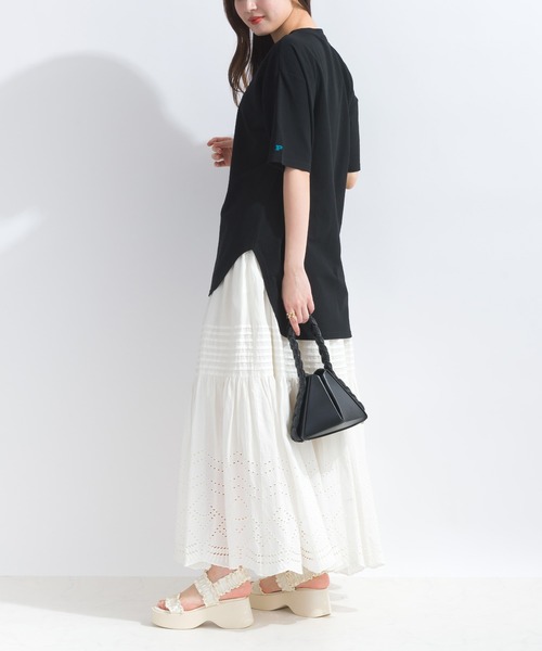 PICCIN（ピッチン）の「スラブ地ビッグTシャツ（Tシャツ/カットソー・レディース・グレー/ブラック/カーキ/オフホワイト・M）」の19枚目の写真