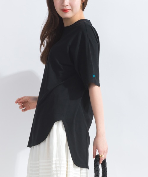 PICCIN（ピッチン）の「スラブ地ビッグTシャツ（Tシャツ/カットソー・レディース・グレー/ブラック/カーキ/オフホワイト・M）」の14枚目の写真