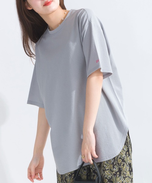 PICCIN（ピッチン）の「スラブ地ビッグTシャツ（Tシャツ/カットソー・レディース・グレー/ブラック/カーキ/オフホワイト・M）」の20枚目の写真