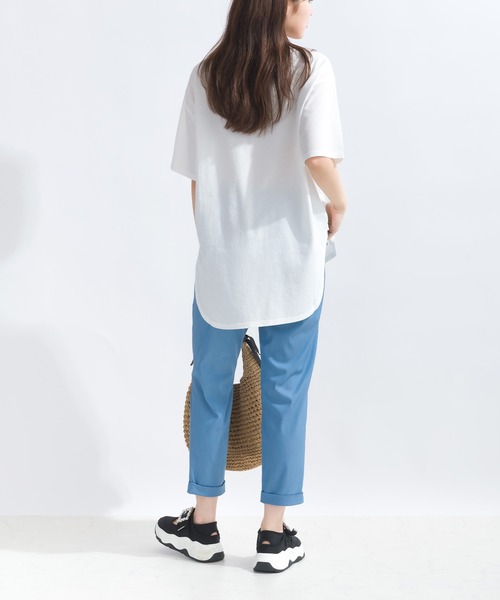 PICCIN（ピッチン）の「スラブ地ビッグTシャツ（Tシャツ/カットソー・レディース・グレー/ブラック/カーキ/オフホワイト・M）」の12枚目の写真