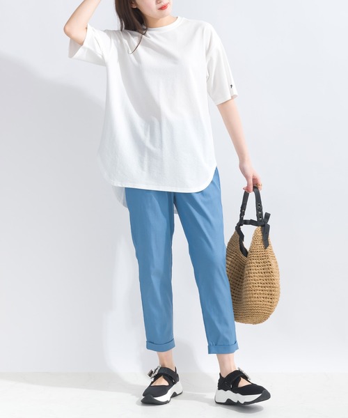 PICCIN（ピッチン）の「スラブ地ビッグTシャツ（Tシャツ/カットソー・レディース・グレー/ブラック/カーキ/オフホワイト・M）」の10枚目の写真