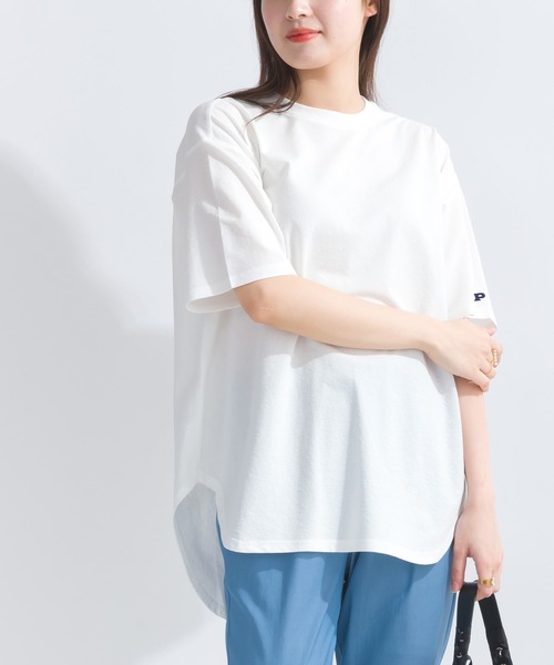 PICCIN（ピッチン）の「スラブ地ビッグTシャツ（Tシャツ/カットソー・レディース・グレー/ブラック/カーキ/オフホワイト・M）」の9枚目の写真