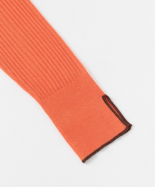 SENSE OF PLACE by URBAN RESEARCH（センスオブプレイスバイアーバンリサーチ）の「シアーカーディガン（カーディガン/ボレロ・レディース・ブラック/オレンジ/ライトグレー・ONE）」の8枚目の写真