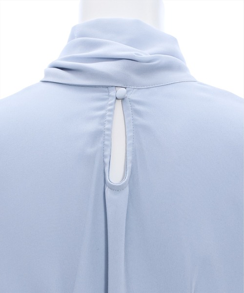 clear（クリア）の「スカーフ付きウエストリボンシフォンチュニック［ノースリーブ 大人 フェミニン］≪再入荷≫（チュニック・レディース・アイボリー/サックスブルー/ブラック・F）」の16枚目の写真