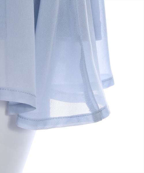 clear（クリア）の「スカーフ付きウエストリボンシフォンチュニック［ノースリーブ 大人 フェミニン］≪再入荷≫（チュニック・レディース・アイボリー/サックスブルー/ブラック・F）」の17枚目の写真