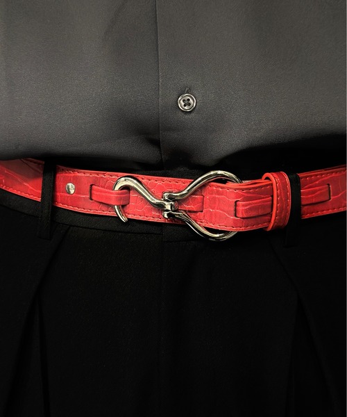 Burner(バーナー)の「【 gii select 】 フックベルト gii-belt-3 Nn(ベルト・メンズ・ゴールド系その他2/シルバー系その他2/ゴールド系その他/シルバー系その他/ブラック系2/イエロー系2/グリーン系1/グレー系2/ダークブラウン系1/ダークブラウン系2/オレンジ系1/オレンジ系2/イエロー系1/ブラック系1/グリーン系2/ブラック系その他/シルバー×ゴールド/シルバー系その他3/シルバー系その他4/レッド/ホワイト×ブラック/カーキオリーブ/ホワイト系/ブラック系3/ゼブラ/ゴールド系その他3/ゴールド系その他4・FREE/105cm)」の15枚目の写真