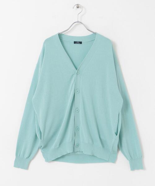 ITEMS URBANRESEARCH（アイテムズ アーバンリサーチ）の「ハイゲージ天竺ニット カーディガン（カーディガン/ボレロ・メンズ・ミント/ブラック・MEDIUM/LARGE）」の15枚目の写真