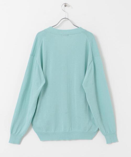 ITEMS URBANRESEARCH（アイテムズ アーバンリサーチ）の「ハイゲージ天竺ニット カーディガン（カーディガン/ボレロ・メンズ・ミント/ブラック・MEDIUM/LARGE）」の17枚目の写真