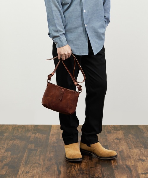 HAMANO ダークブラウン ソフトエナメルハンドバッグ カデナ・クロシェット ノーブランド ハンドバッグ ショルダー 2WAY サメ革 シャーク