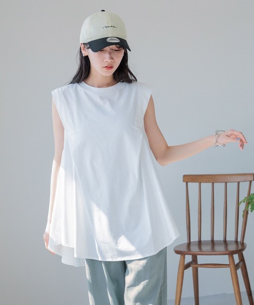 LOWRYS FARM(ローリーズファーム)の「カイテキノウチュニックNS 991857(Tシャツ/カットソー・レディース・オフホワイト/ネイビー/ブラック・FREE)」の2枚目の写真