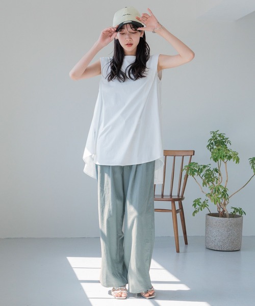 LOWRYS FARM(ローリーズファーム)の「カイテキノウチュニックNS 991857(Tシャツ/カットソー・レディース・オフホワイト/ネイビー/ブラック・FREE)」の4枚目の写真