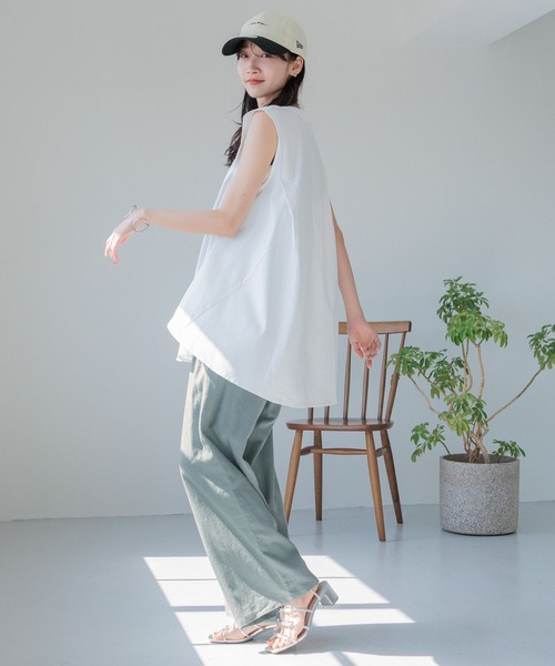 LOWRYS FARM(ローリーズファーム)の「カイテキノウチュニックNS 991857(Tシャツ/カットソー・レディース・オフホワイト/ネイビー/ブラック・FREE)」の6枚目の写真