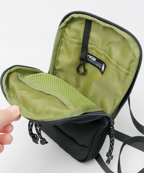 撥水加工 ナイロン スマホポーチ ミニショルダーバッグ