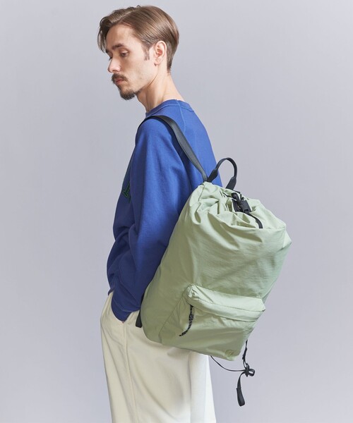 hobo（ホーボー）の「＜hobo＞ ドローストリング バックパック（バックパック/リュック・メンズ・ホワイト/オリーブ・FREE）」の2枚目の写真