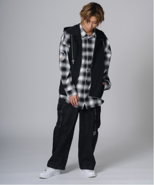 2WAY sleeveless Full-Zip Hoodie / 2WAYノースリーブ フルジップパーカー（パーカー）｜REGIEVO（レジエボ）