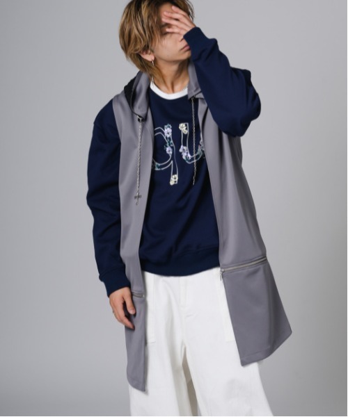 2WAY sleeveless Full-Zip Hoodie / 2WAYノースリーブ フルジップパーカー（パーカー）｜REGIEVO（レジエボ）