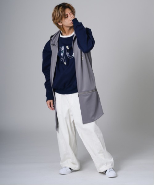 セール】2WAY sleeveless Full-Zip Hoodie / 2WAYノースリーブ