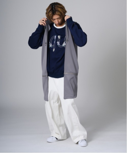 セール】2WAY sleeveless Full-Zip Hoodie / 2WAYノースリーブ