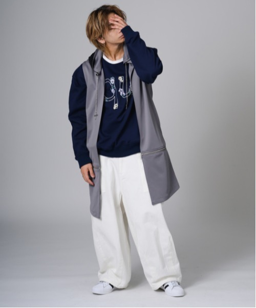 2WAY sleeveless Full-Zip Hoodie / 2WAYノースリーブ フルジップパーカー（パーカー）｜REGIEVO（レジエボ）