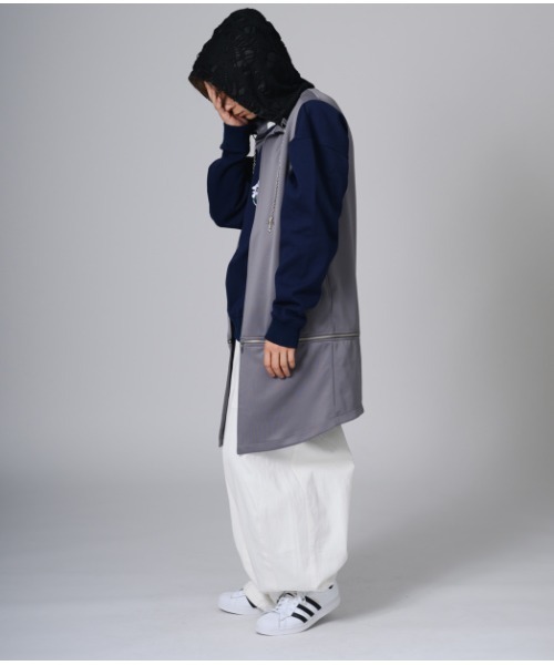 2WAY sleeveless Full-Zip Hoodie / 2WAYノースリーブ フルジップパーカー（パーカー）｜REGIEVO（レジエボ）