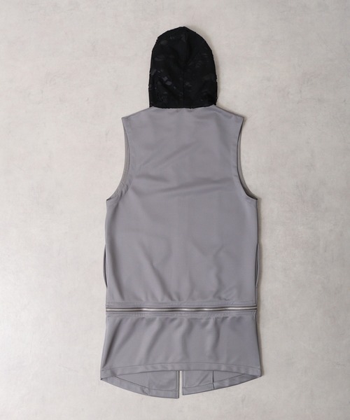 2WAY sleeveless Full-Zip Hoodie / 2WAYノースリーブ フルジップパーカー（パーカー）｜REGIEVO（レジエボ）