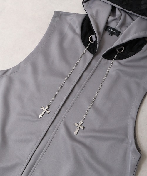 2WAY sleeveless Full-Zip Hoodie / 2WAYノースリーブ フルジップパーカー（パーカー）｜REGIEVO（レジエボ）