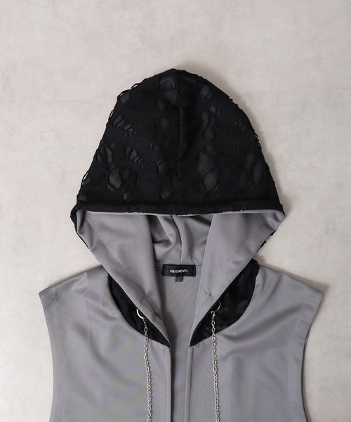 2WAY sleeveless Full-Zip Hoodie / 2WAYノースリーブ フルジップパーカー（パーカー）｜REGIEVO（レジエボ）