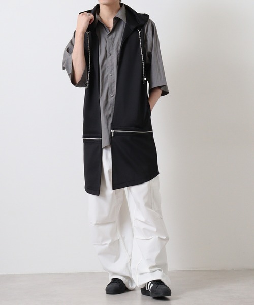 2WAY sleeveless Full-Zip Hoodie / 2WAYノースリーブ フルジップパーカー（パーカー）｜REGIEVO（レジエボ）