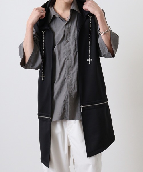 2WAY sleeveless Full-Zip Hoodie / 2WAYノースリーブ フルジップパーカー（パーカー）｜REGIEVO（レジエボ）
