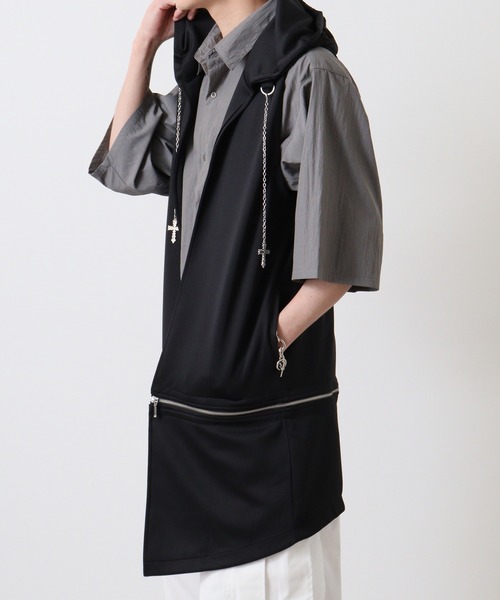 2WAY sleeveless Full-Zip Hoodie / 2WAYノースリーブ フルジップパーカー（パーカー）｜REGIEVO（レジエボ）