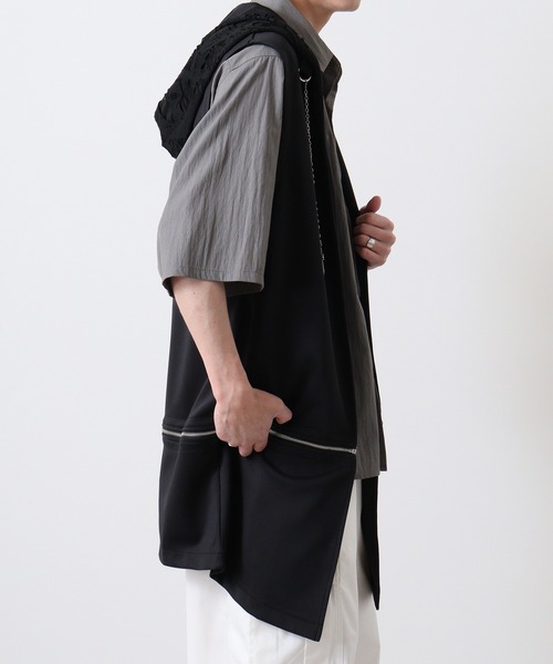 2WAY sleeveless Full-Zip Hoodie / 2WAYノースリーブ フルジップパーカー（パーカー）｜REGIEVO（レジエボ）