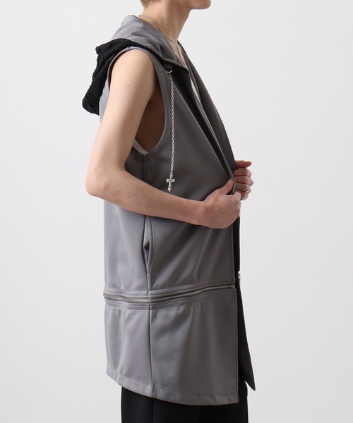 2WAY sleeveless Full-Zip Hoodie / 2WAYノースリーブ フルジップパーカー（パーカー）｜REGIEVO（レジエボ）
