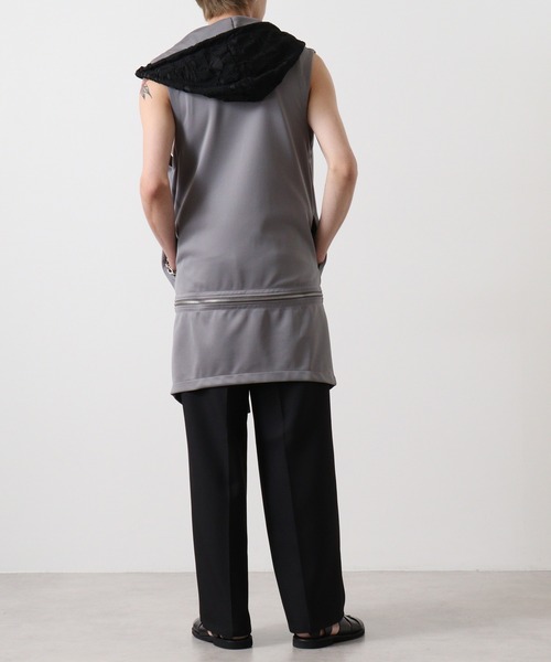 2WAY sleeveless Full-Zip Hoodie / 2WAYノースリーブ フルジップパーカー（パーカー）｜REGIEVO（レジエボ）