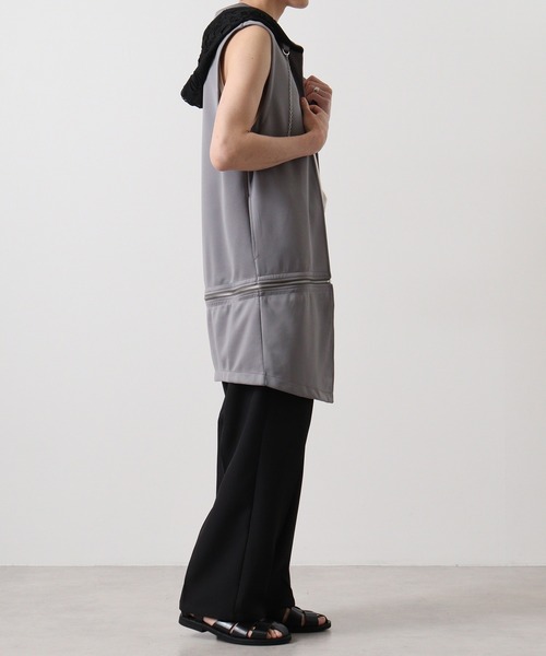2WAY sleeveless Full-Zip Hoodie / 2WAYノースリーブ フルジップパーカー（パーカー）｜REGIEVO（レジエボ）