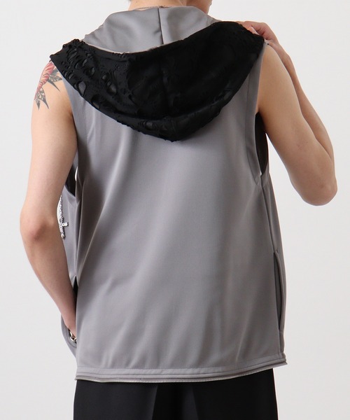 2WAY sleeveless Full-Zip Hoodie / 2WAYノースリーブ フルジップパーカー（パーカー）｜REGIEVO（レジエボ）