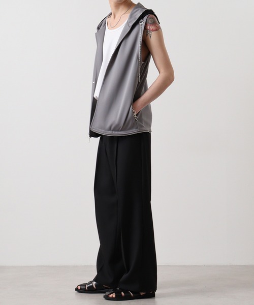 2WAY sleeveless Full-Zip Hoodie / 2WAYノースリーブ フルジップパーカー（パーカー）｜REGIEVO（レジエボ）