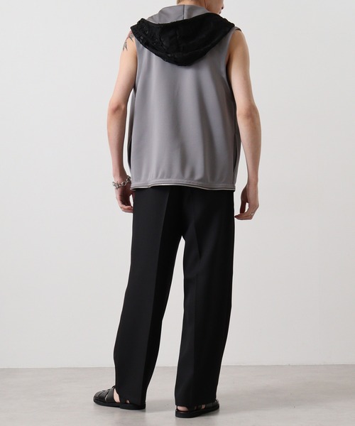 2WAY sleeveless Full-Zip Hoodie / 2WAYノースリーブ フルジップパーカー（パーカー）｜REGIEVO（レジエボ）