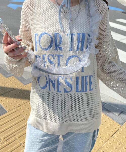 WEGO(ウィゴー)の「WEGO/フリルストラップ(スマホグッズ・レディース・ブラック/グレー/ピンク/ホワイト/イエロー/サックスブルー・FREE)」の3枚目の写真