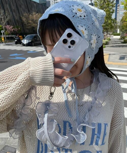 WEGO(ウィゴー)の「WEGO/フリルストラップ(スマホグッズ・レディース・ブラック/グレー/ピンク/ホワイト/イエロー/サックスブルー・FREE)」の10枚目の写真