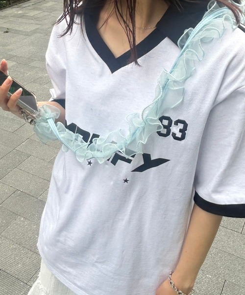 WEGO(ウィゴー)の「WEGO/フリルストラップ(スマホグッズ・レディース・ブラック/グレー/ピンク/ホワイト/イエロー/サックスブルー・FREE)」の16枚目の写真