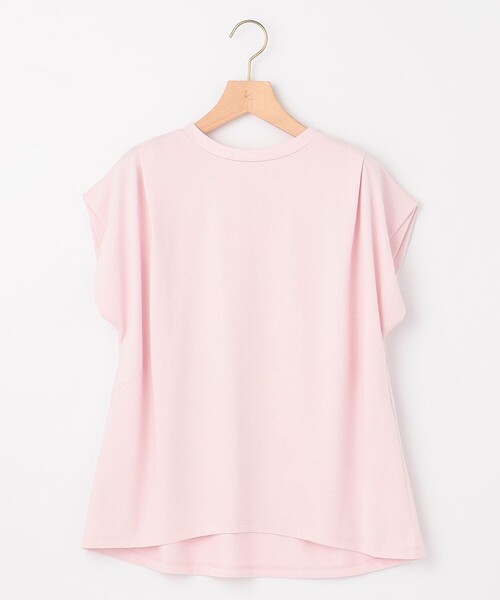 組曲（クミキョク）の「GIZAプレーティング天竺フレンチスリーブ Tシャツ（Tシャツ/カットソー・レディース・ブラウン系/アイボリー系/ピンク系/ブラック系・F）」の15枚目の写真