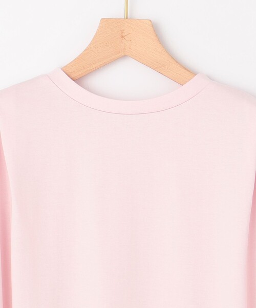 組曲（クミキョク）の「GIZAプレーティング天竺フレンチスリーブ Tシャツ（Tシャツ/カットソー・レディース・ブラウン系/アイボリー系/ピンク系/ブラック系・F）」の16枚目の写真