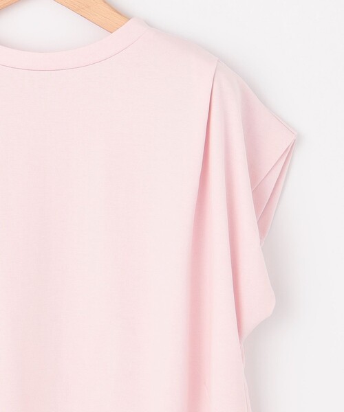 組曲（クミキョク）の「GIZAプレーティング天竺フレンチスリーブ Tシャツ（Tシャツ/カットソー・レディース・ブラウン系/アイボリー系/ピンク系/ブラック系・F）」の17枚目の写真