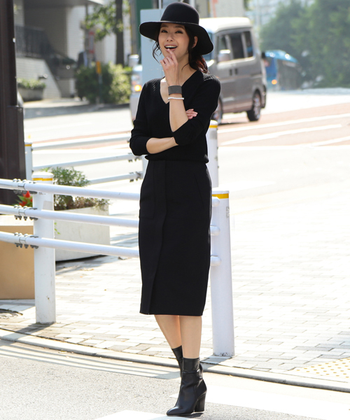 Demi-Luxe BEAMS（デミルクス ビームス）の「Demi-Luxe BEAMS / フロントあき タイトスカート（スカート・レディース・グレー/ブラック・38/36）」の13枚目の写真