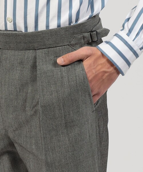 TOMORROWLAND (トゥモローランド)の「FUMIYA HIRONO THE TROUSERS REGENT ウールモヘヤ 1プリーツトラウザーズ(スラックス・メンズ・グレー・36)」の8枚目の写真