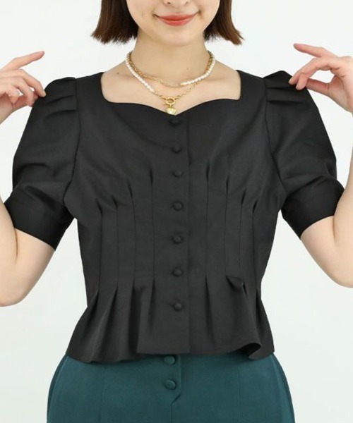 an another angelus(アンアナザーアンジェラス)の「コルセットタックブラウス/ananotherangelus(シャツ/ブラウス・レディース・オフホワイト/ブラック/ブルーグレー・FREE)」の2枚目の写真