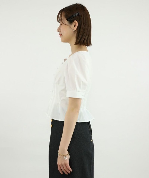 an another angelus(アンアナザーアンジェラス)の「コルセットタックブラウス/ananotherangelus(シャツ/ブラウス・レディース・オフホワイト/ブラック/ブルーグレー・FREE)」の11枚目の写真