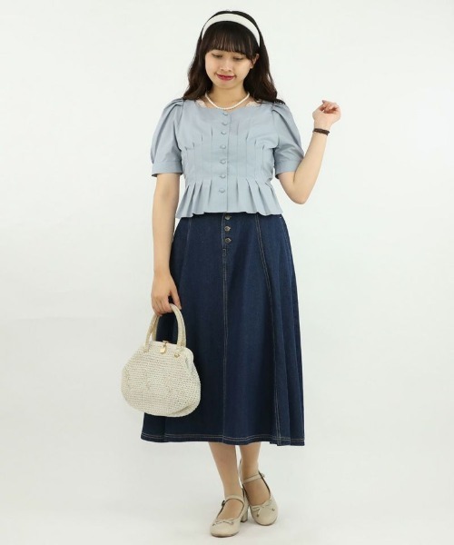 an another angelus(アンアナザーアンジェラス)の「コルセットタックブラウス/ananotherangelus(シャツ/ブラウス・レディース・オフホワイト/ブラック/ブルーグレー・FREE)」の12枚目の写真